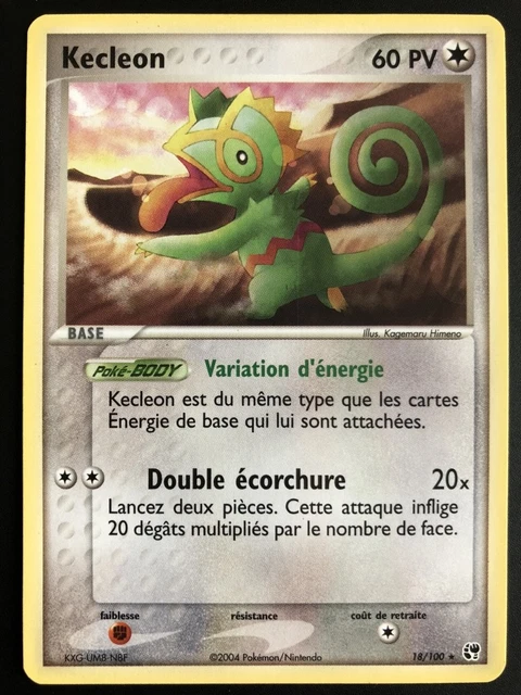 Carte Pokemon KECLEON 18/100 Rare Tempête de Sable Bloc ex FR Proche du NEUF