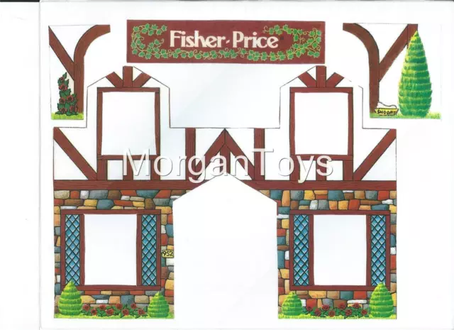 FISHER-PRICE REPLACEMENT LITHOS  952 BROWN HOUSE Little People Play Family 2