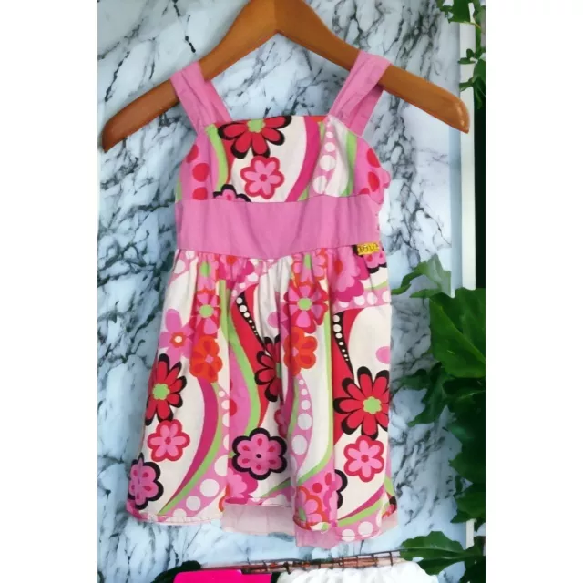 Pink Daisy Girls Summer Sun Dress Size 6X XOXO Flowers Bright Floral