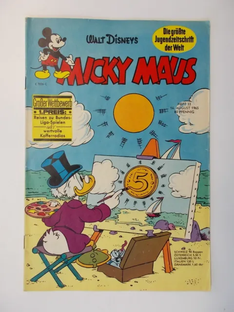 Micky Maus - Heft Nr. 33 - Jahrgang 1965. Walt Disneys Comic / Z. 1-2