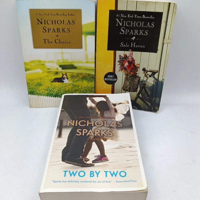 Nicholas Sparks Novels Lot Of 3. Safe Haven, 2 By 2, and The Choice. B2