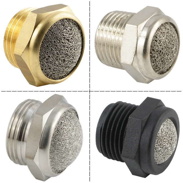 Silencieux avec tissu métallique en acier inoxydable laiton/nickelé acier inoxydable polyamide