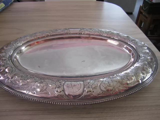 red star line silver plate platter