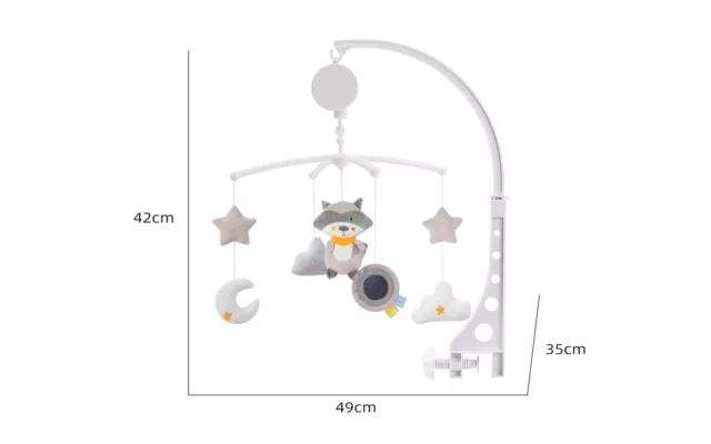 Baby Musical Mobile Crib Cot  Bed Bell Stars moon Nusery Rotating Toy