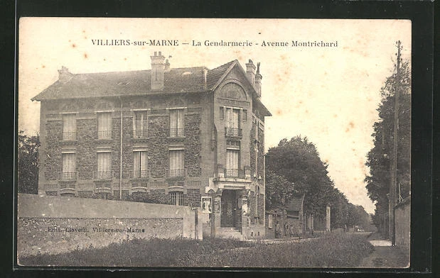 CPA Villiers-sur-Marne, La Gendarmerie, Avenue Montrichard