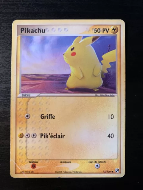 Carte Pokémon COMMUNE Pikachu 72/100 EX Tempête de Sable Bloc EX FR