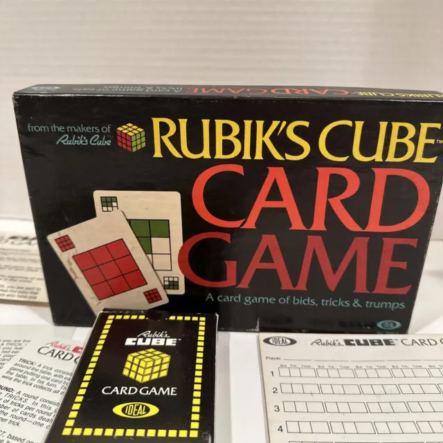 Vintage Rubik's Cube Card Game 1982 Ideal Complete Bids Tricks And Trumps