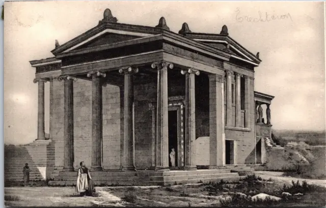 Greece Athens Temple de L'Erechtheion Vintage Postcard C156