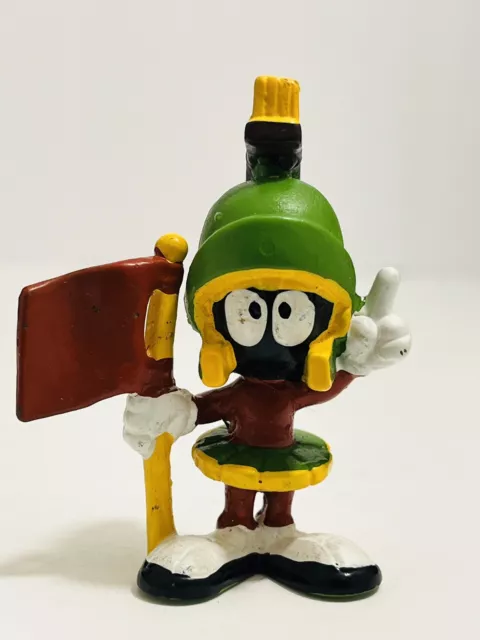 ✨ Vintage Marvin The Martian w/ Flag 1988 PVC Figure Applause Looney Tunes ✨