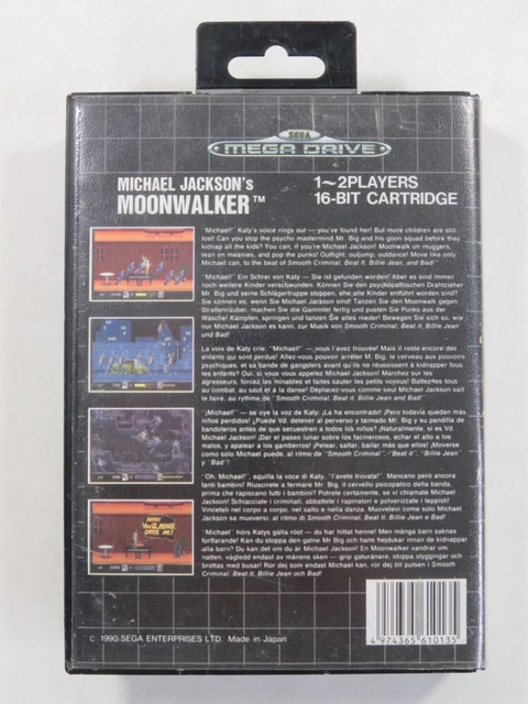 Michael Jackson's Moonwalker - released for the Mega Drive in Japan on this day in 1990. As an MJ fan, I thought SEGA did a great job with this; great graphics, decent