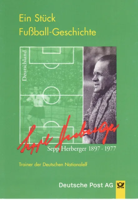BRD 1997 Sepp Herberger Sondermarke Sonderblatt Deutscher Fußball Bund