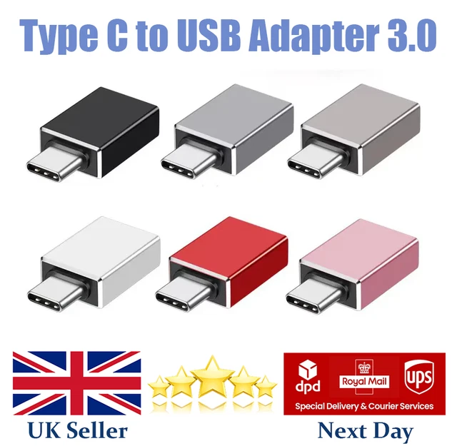 Type C to USB Adapter 3.0 USB-C 3.1 Male OTG A Female Data Connector Converter