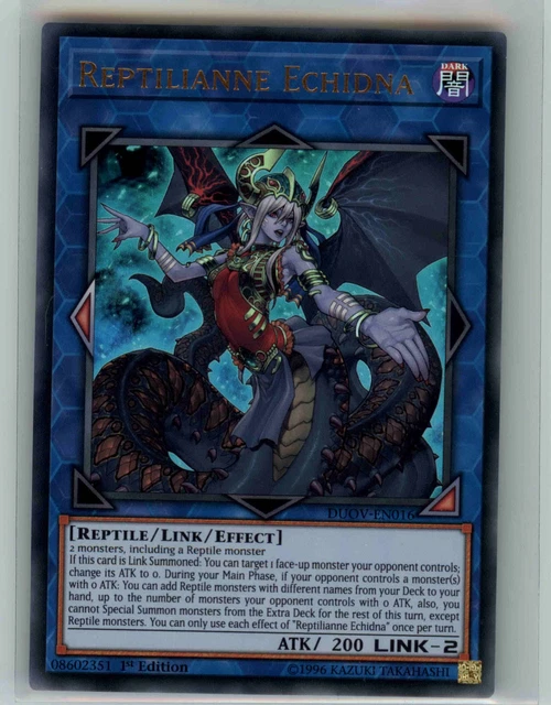 REPTILIANNE ECHIDNA - DUOV EN016 - Ultra Rare - Unlimited Edition NM Yugioh 1.30 - PicClick UK REPTILIANNE ECHIDNA - DUOV EN016 - Ultra Rare - Unlimited Edition NM Yugioh 1.30 - PicClick UK