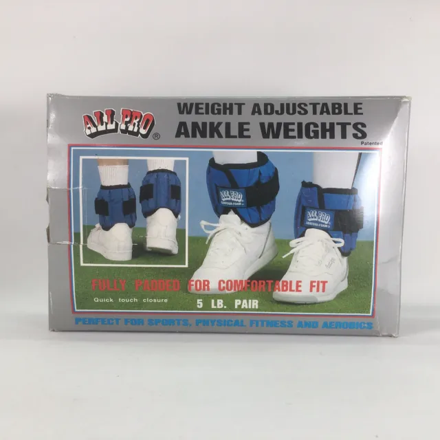 All Pro Weight Adjustable Ankle Weights, 5-lb pair (up to 2½-lbs per ankle)