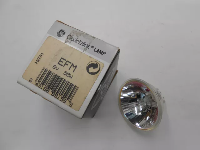 A1/229 EFM 8v 50w GZ6.35 GE 41251 64607 8mm Cine Projector Bulb Lamp NOS