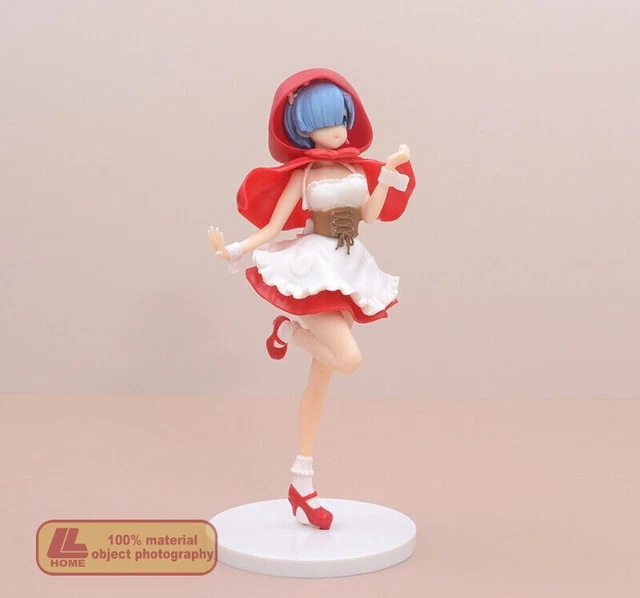 Anime Re Life In a Different World Red hood Rem cute girl PVC Figure Statue Gift