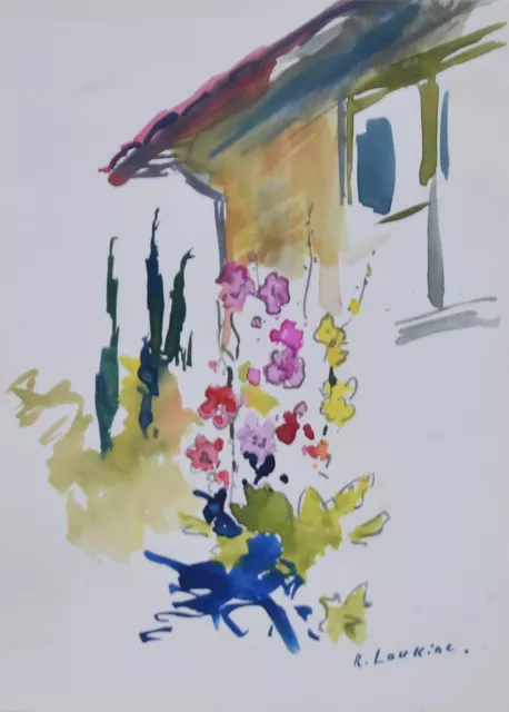 Rostislas Loukine (1904-1988) - ami de Nicolas de Staël (13) - aquarelle