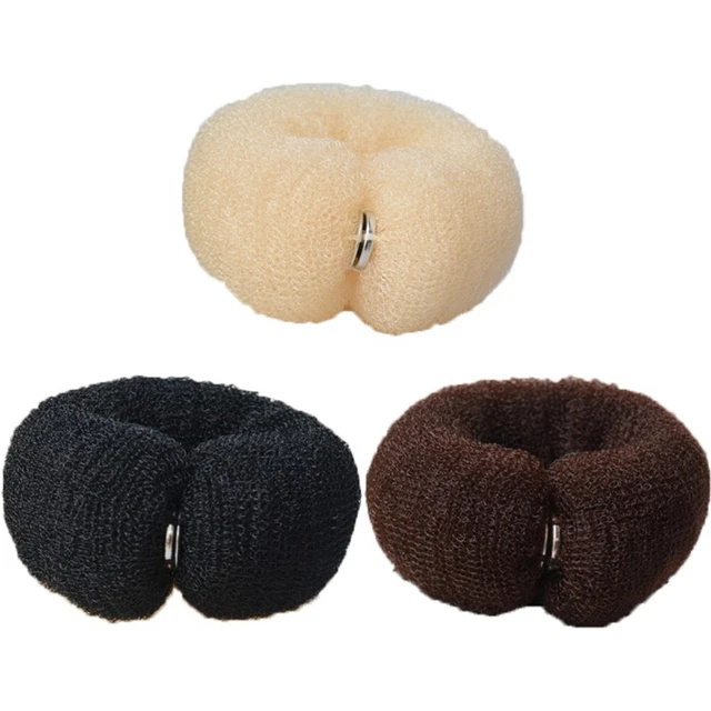 3 Pcs Hair Bun Maker with Snap Donuts for Buns Ring Elasticity