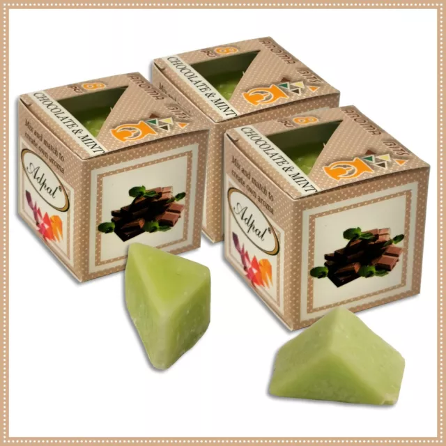 3X Cera Aromática Chocolate Menta Aroma Vela Perfumada Schmelzwachs Aromático