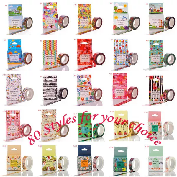 10m Roll DIY Cartoon Washi Tape Sticker Decor Paper Masking Self Adhesive Crafts