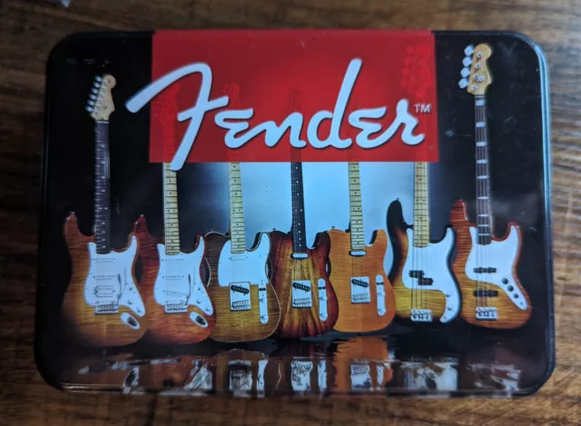 New Sealed Fender Guitar Playing Cards Special Edition Set Collector Tin 2 Decks