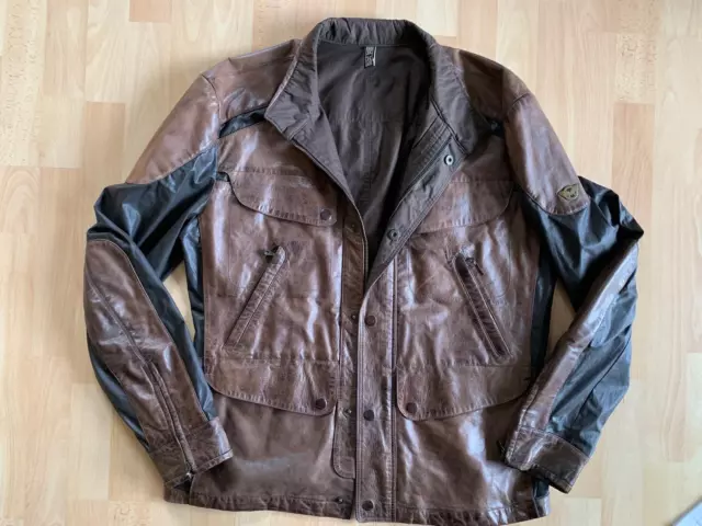 Premium Lederjacke Matchless Antikbraun 4XL