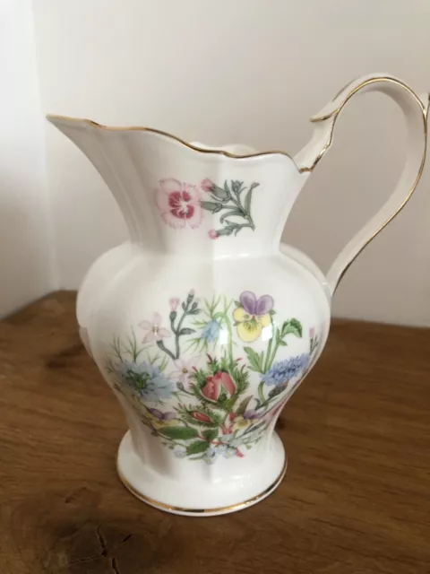 AYNSLEY - WILD TUDOR fine bone china large Milk, Water jug. Made in England.
