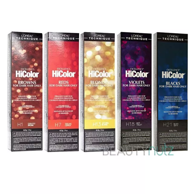 L'Oreal Excellence HiColor for Dark Hair 1.74 oz (Choose from 23 colors)