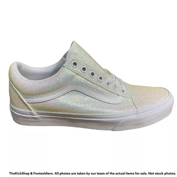 VN0A3WKT3UA1 VANS Old Skool UV Glitter (White) Shoes Men Size 7.5 | Women Size 9