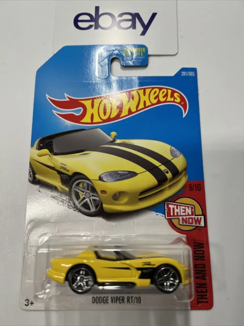 Hot Wheels 2017 Then and Now #9/10 Dodge Viper RT/10 #DVB06 1:64 Scale Diecast