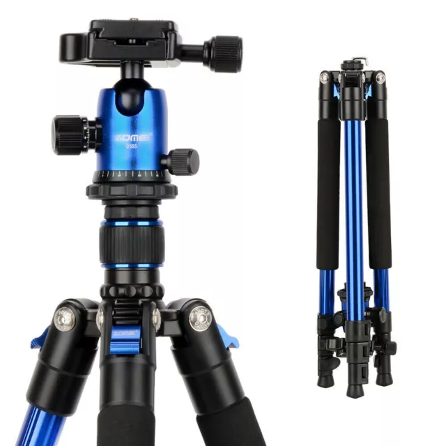 Portable Lightweight Tripod Monopod Fluid Ball Head Stand For DSLR Camera Q555