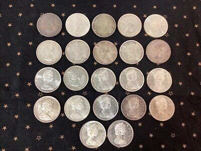 LOT of (22) Canada Silver Dollar $1 Canadian Coins - 80% Silver