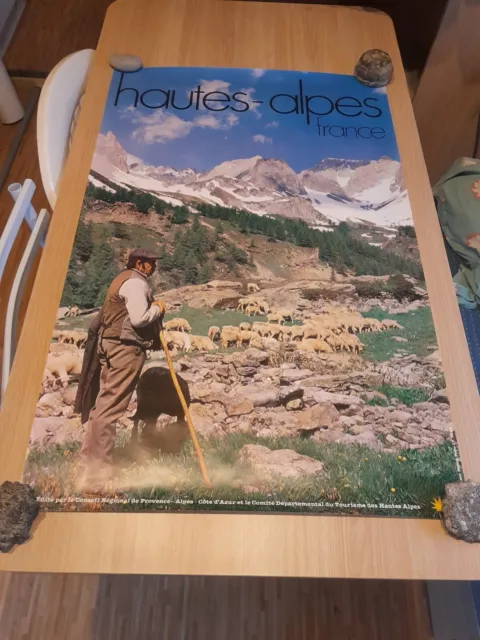 Affiche Originale Hautes-Alpes France Vintage/NO REPRO