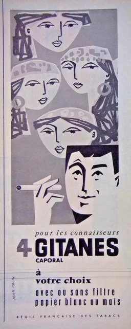 Publicité Cigarettes 4 Gitanes Caporal Pour Les Connaisseurs Avec Ou Sans Filtre