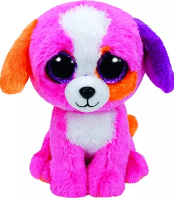 TY Beanie Babies Boo Boos Soft Plush Kids Toy PRECIOUS THE DOG Animal Pet 6" VGC