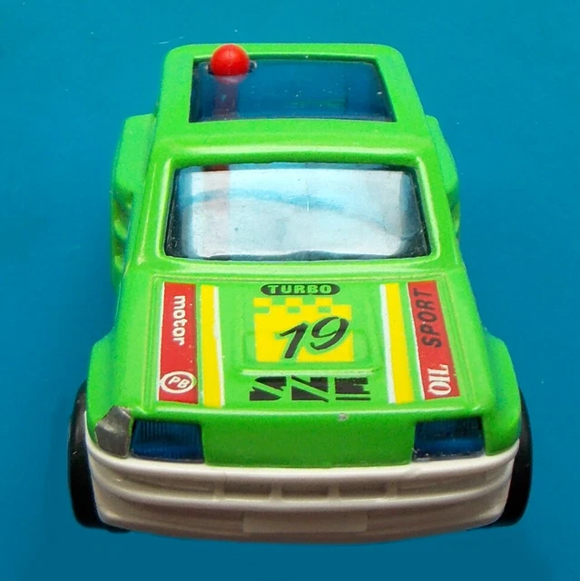 1984 MAJOKIT 3" majorette pull back car - France - Turbo Oil Sport GREEN RENAULT