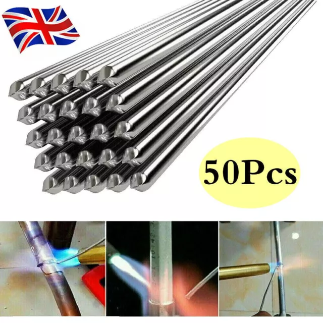 50PCS Aluminum Brazing Solution Welding Flux-Cored Rods Low Temperature Wire50cm