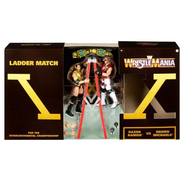 WWE Elite Exclusive SHAWN MICHAELS vs. RAZOR RAMON Ladder Match Action Figures