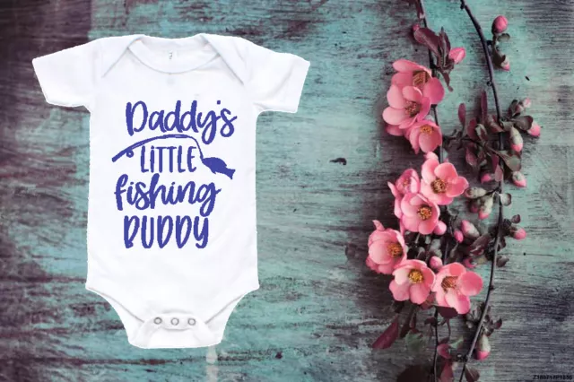 Daddy's Little Fishing Buddy Babyweste niedlich Babyweste cooler Strampler Kleinkind 46 3