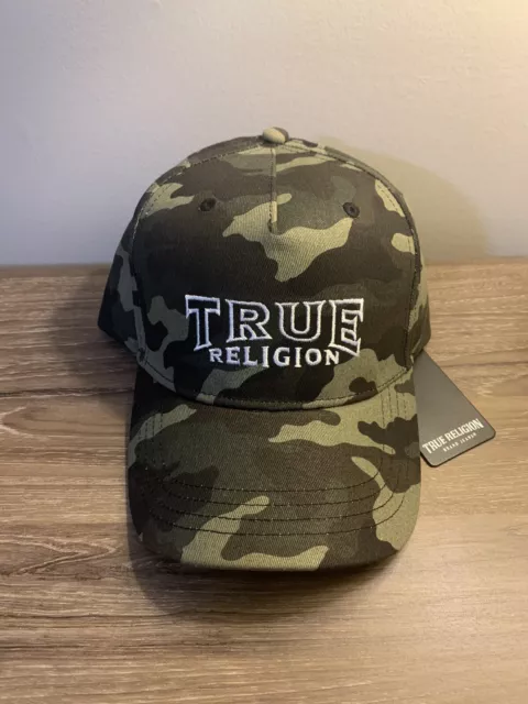 True Religion Camouflage Logo Hat Cap Snapback Adjustable NWT