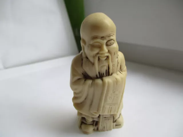 NETSUKE Figurine statuette japonaise en résine hauteur 6 cm Asiatique 3