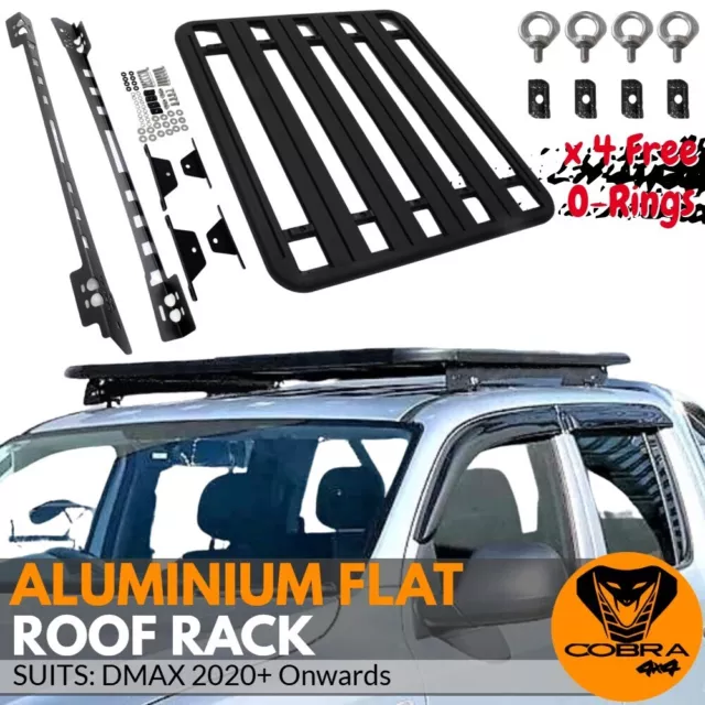Cobra Flat Roof Rack Aluminium Platform Dmax 2020 2021+ Models Steel Brackets