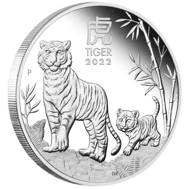 Silbermünze Jahr des Tigers (3.) Lunar III. 2022 - Australien - 1 Oz PP