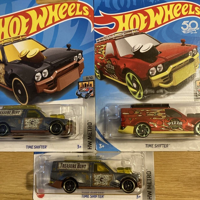 Hot Wheels Time Shifter HW Metro 8/10 – Die-Cast Auto, Treasure Hunt Serie, Mit Wechsel-Design, 1:64