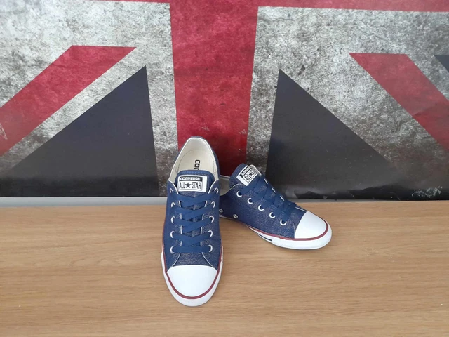 CONVERSE DAINTY BLUE Girls Size 5 Chuck Taylor Ladies Orange Trim 6.00 PicClick UK
