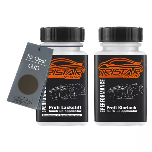 Autolack Lackstift Set für Opel GJD Taubengrau Metallic Basis Klarlack je 50ml