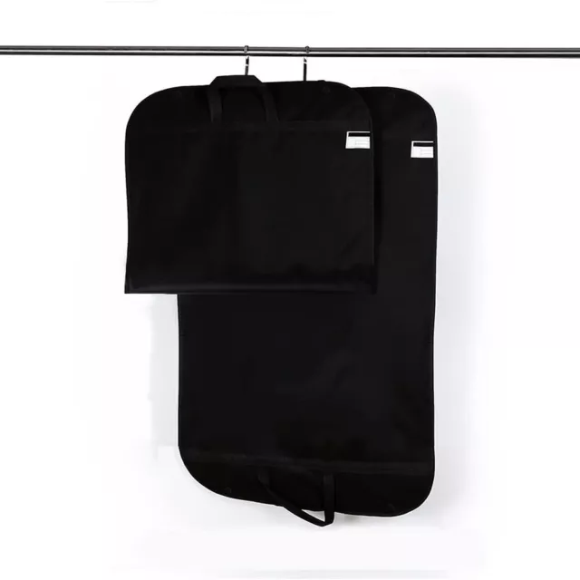 Heavy Duty Black Suit Carrier Dress Coat Garment Bag Foldable Travel Protector