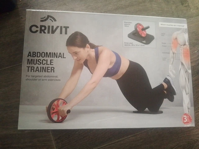 CRIVIT ABDOMINAL MUSCLE Trainer Roller. 18cm Shoulder Arm Exercises 8.00 PicClick UK