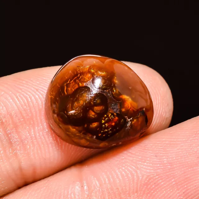 9.55 Cts 100% Natural MEXICAN FIRE AGATE Free form Gemstone jewelry 12x14x6 mm