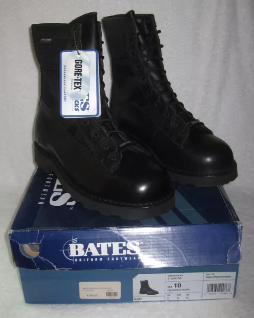 BATES DURASHOCKS 8& Lace Toe Tactical Duty Boots Mens Sz 10 Black ...